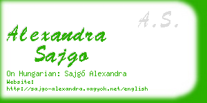 alexandra sajgo business card