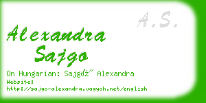 alexandra sajgo business card